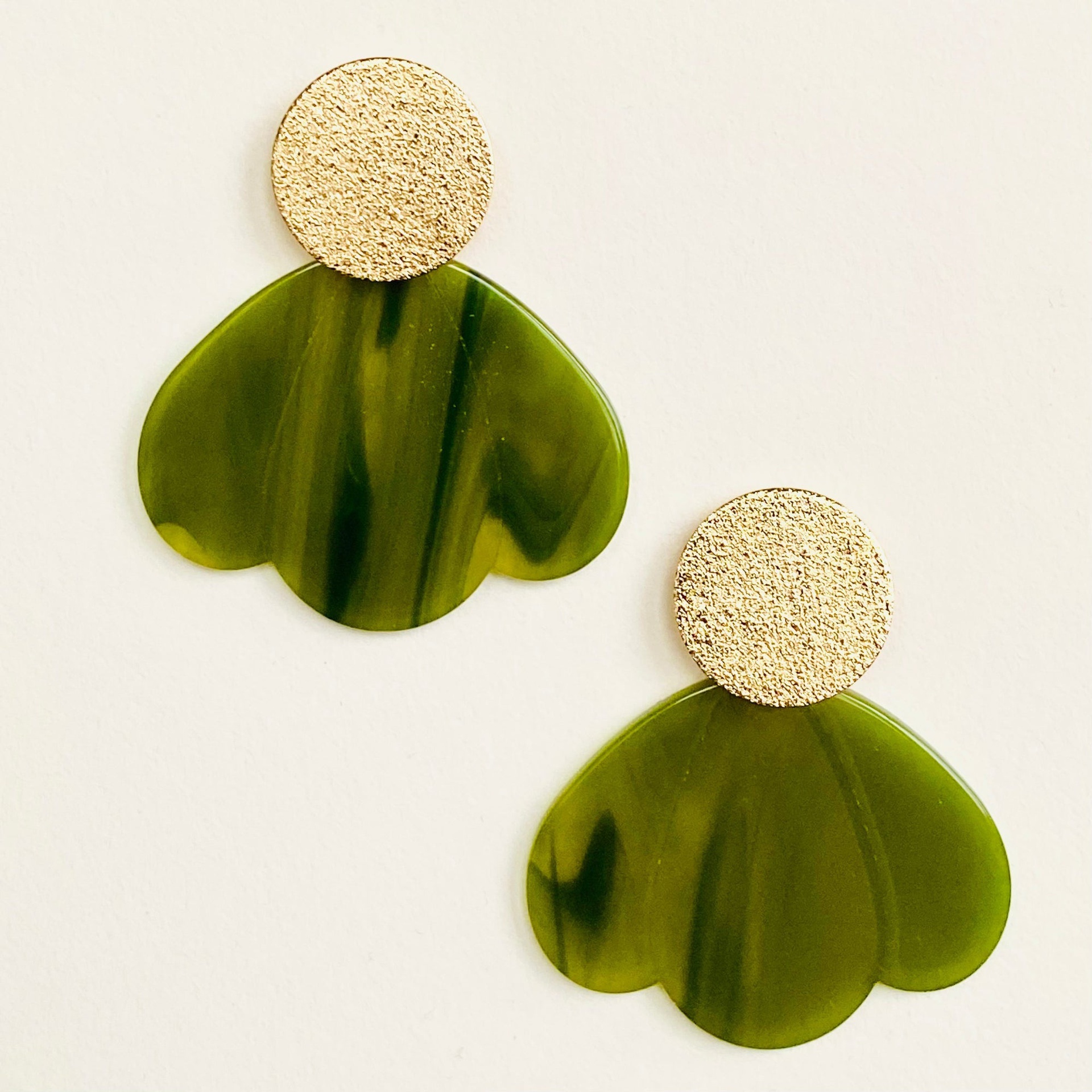 Boucles Linette olive