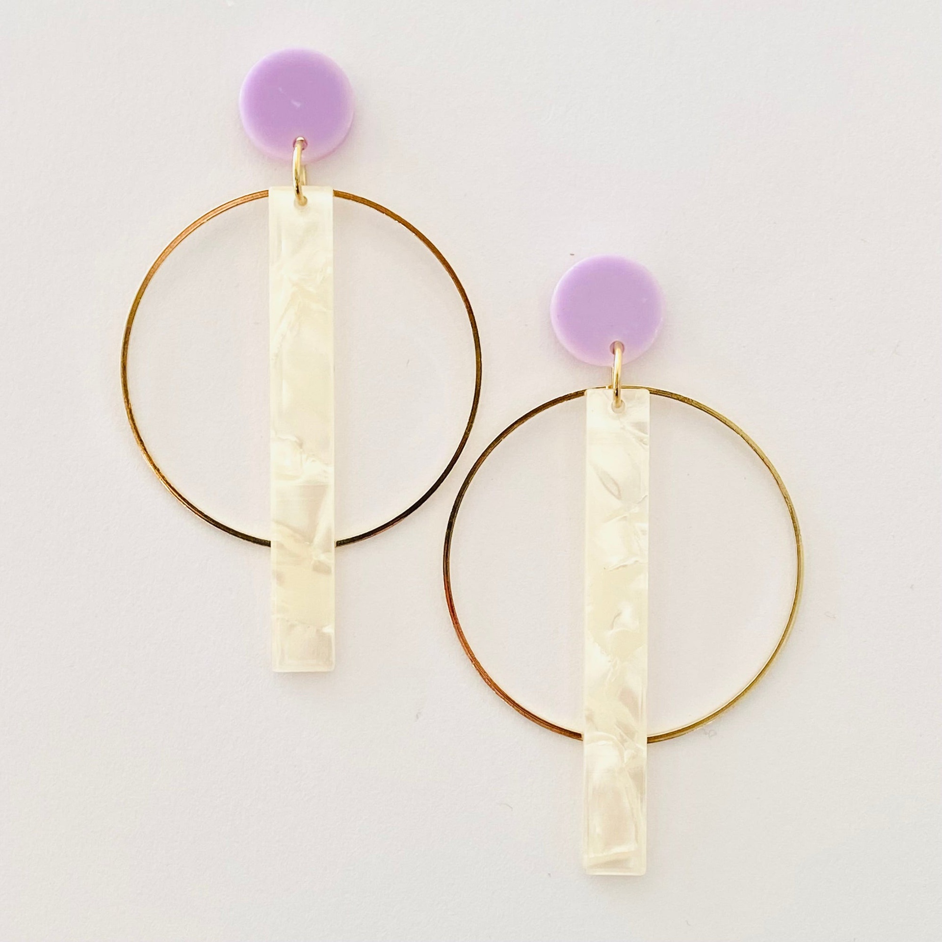 Boucles Lola lilas Dorée