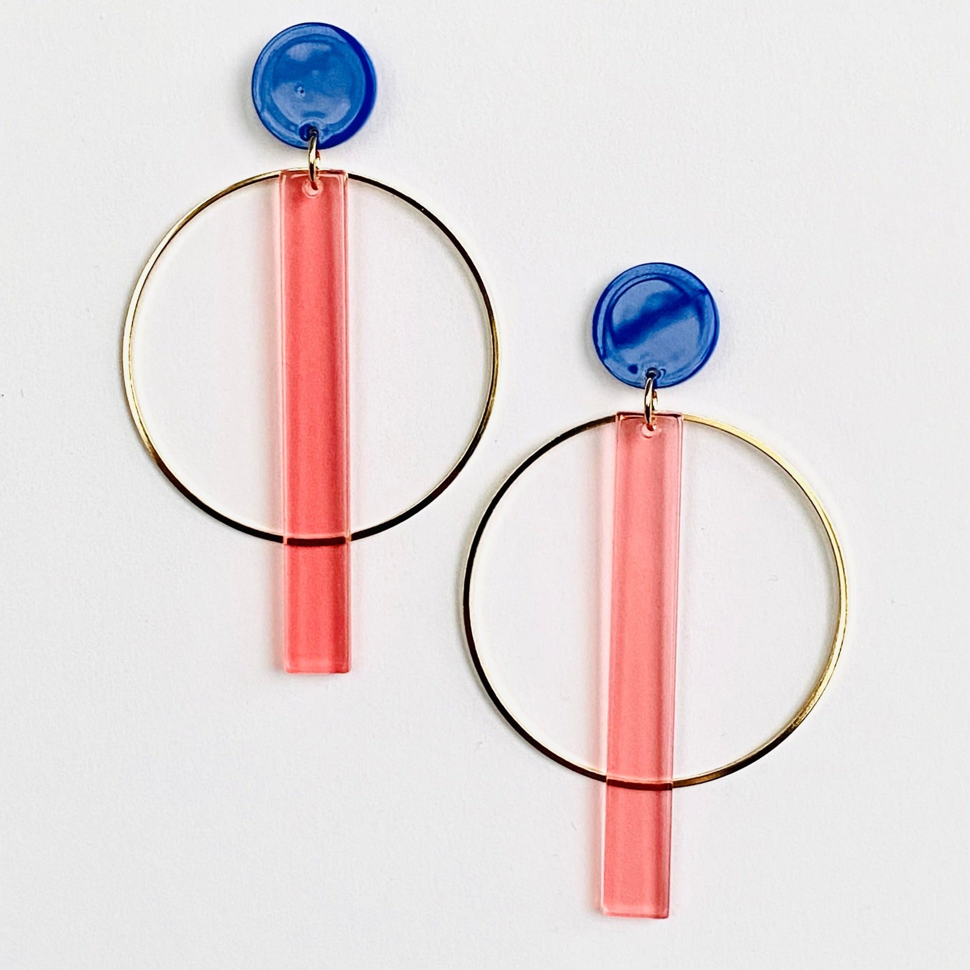 Boucles Lola rouge Dorée