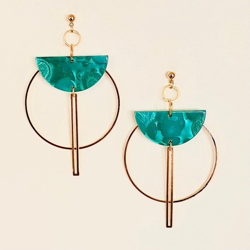 Boucles Lucie émeraude