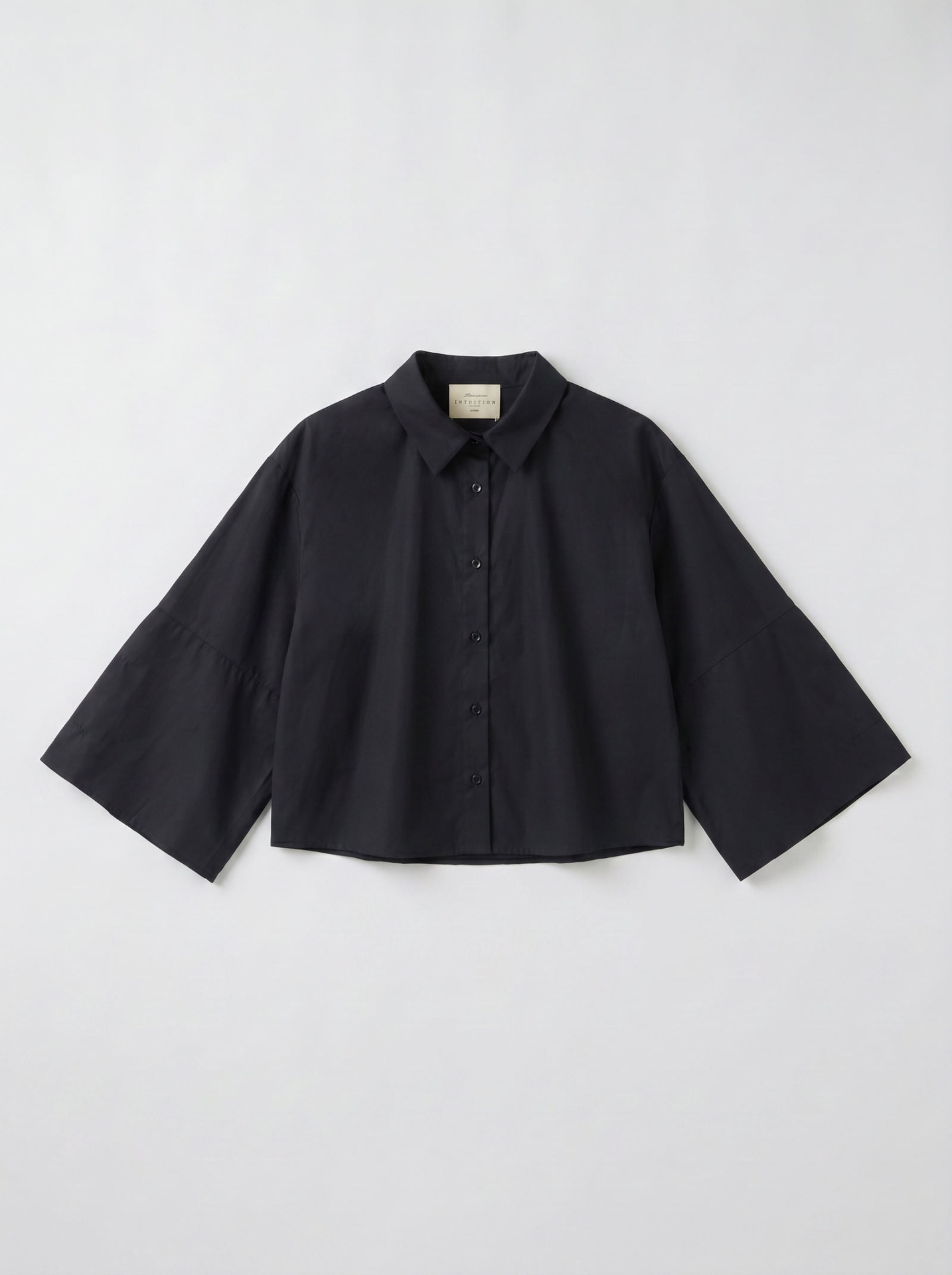 Chemise courte manches kimono - Noir