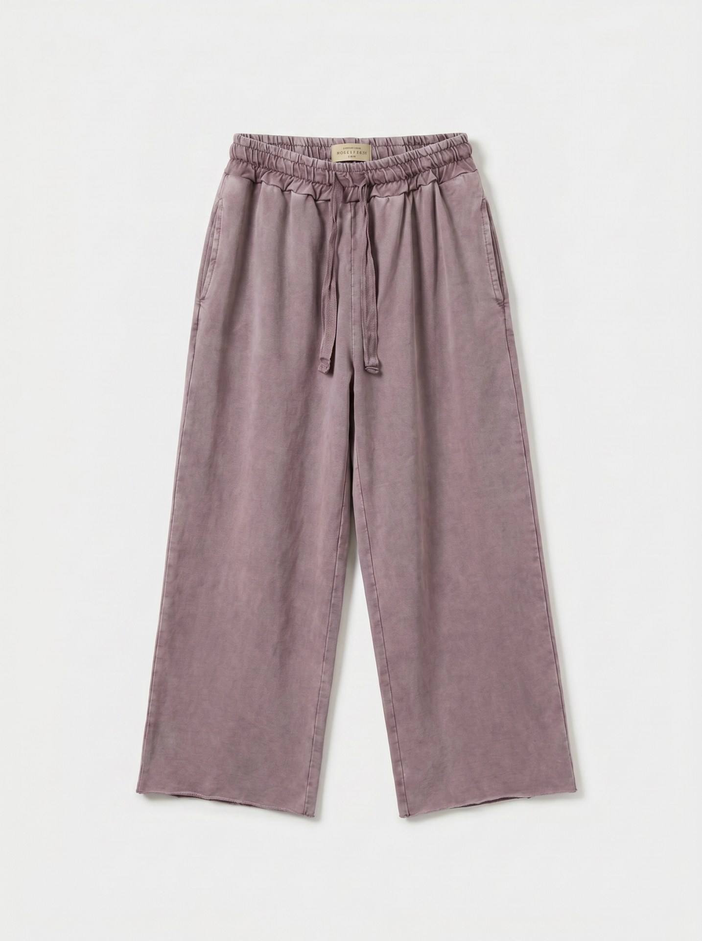 Pantalon jogging en coton délavé - Chocolat