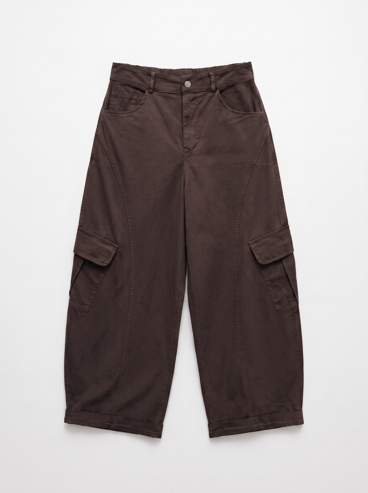Pantalon cargo ballon - Brun foncé