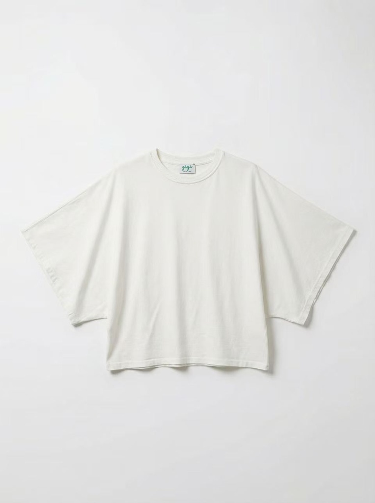T-shirt court manches drapées - Blanc