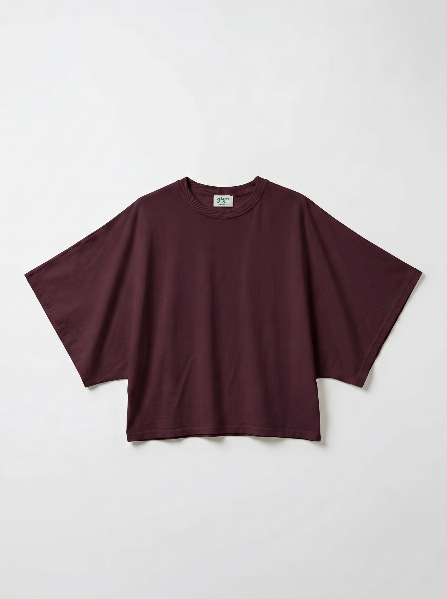 T-shirt court manches drapées - Açaï