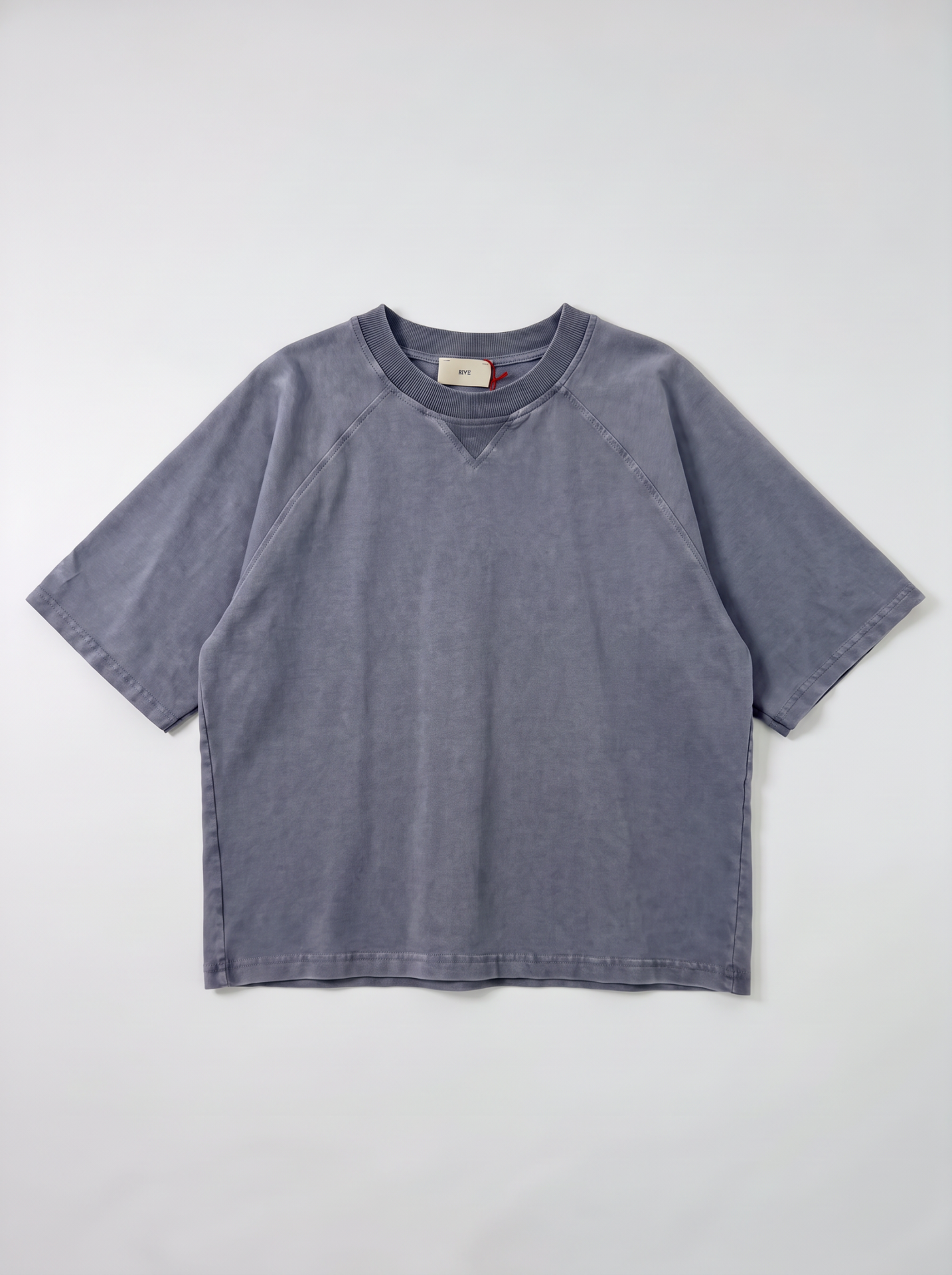 T-shirt raglan délavé - Indigo