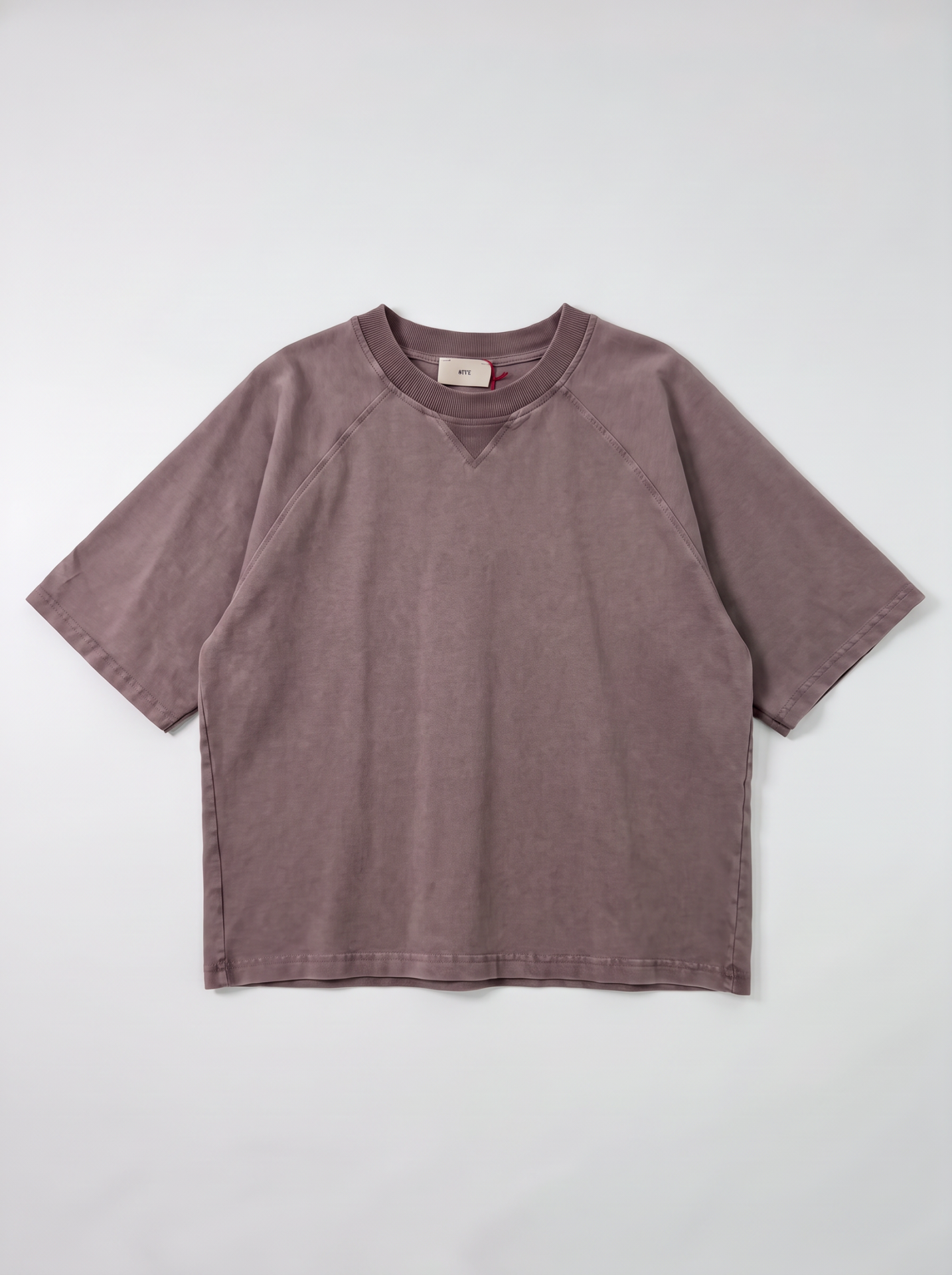 T-shirt raglan délavé - Chocolat