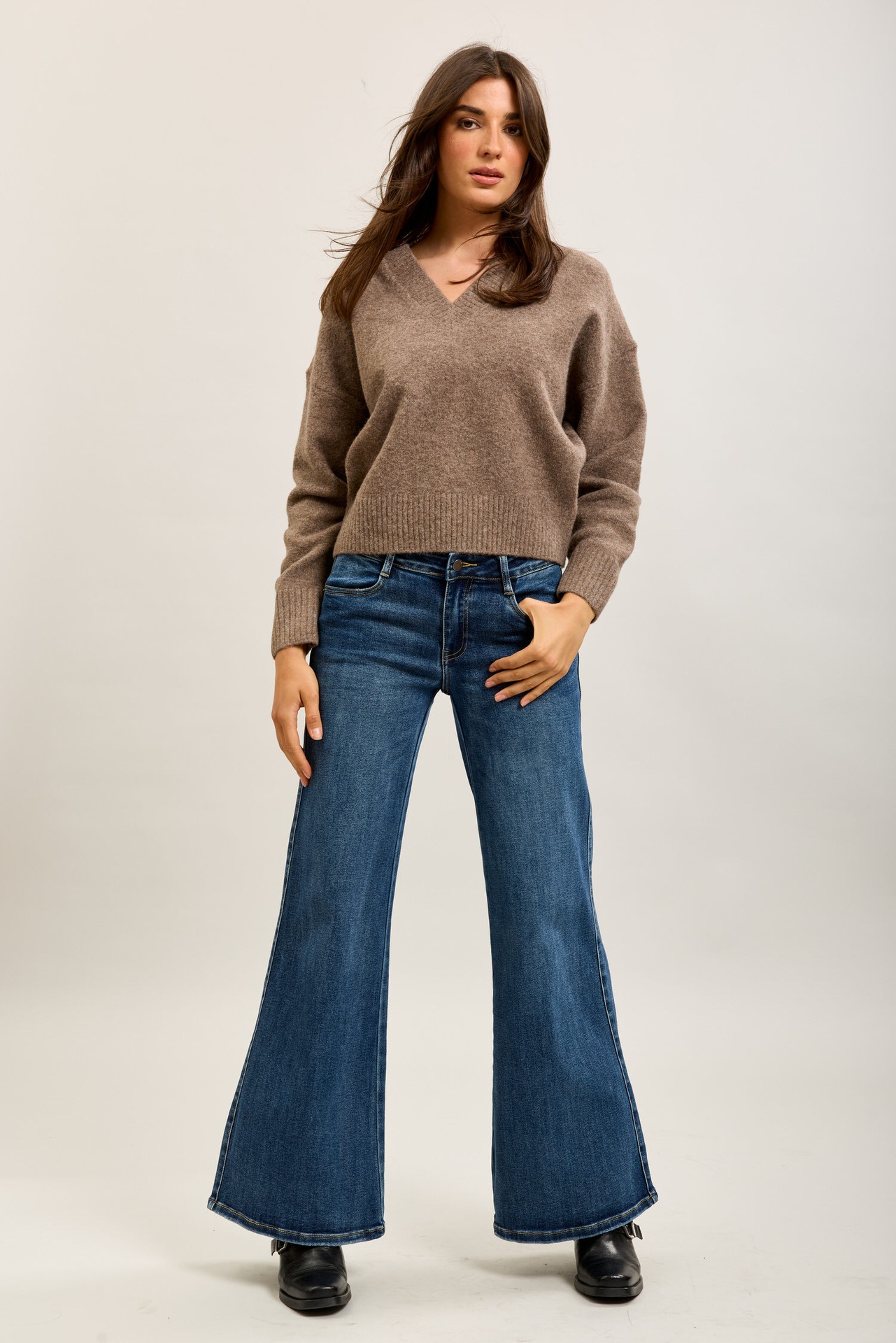 Jeans wide leg - Bleu
