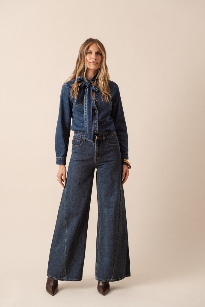 Jeans Palazzo - Barnes - Bleu foncé