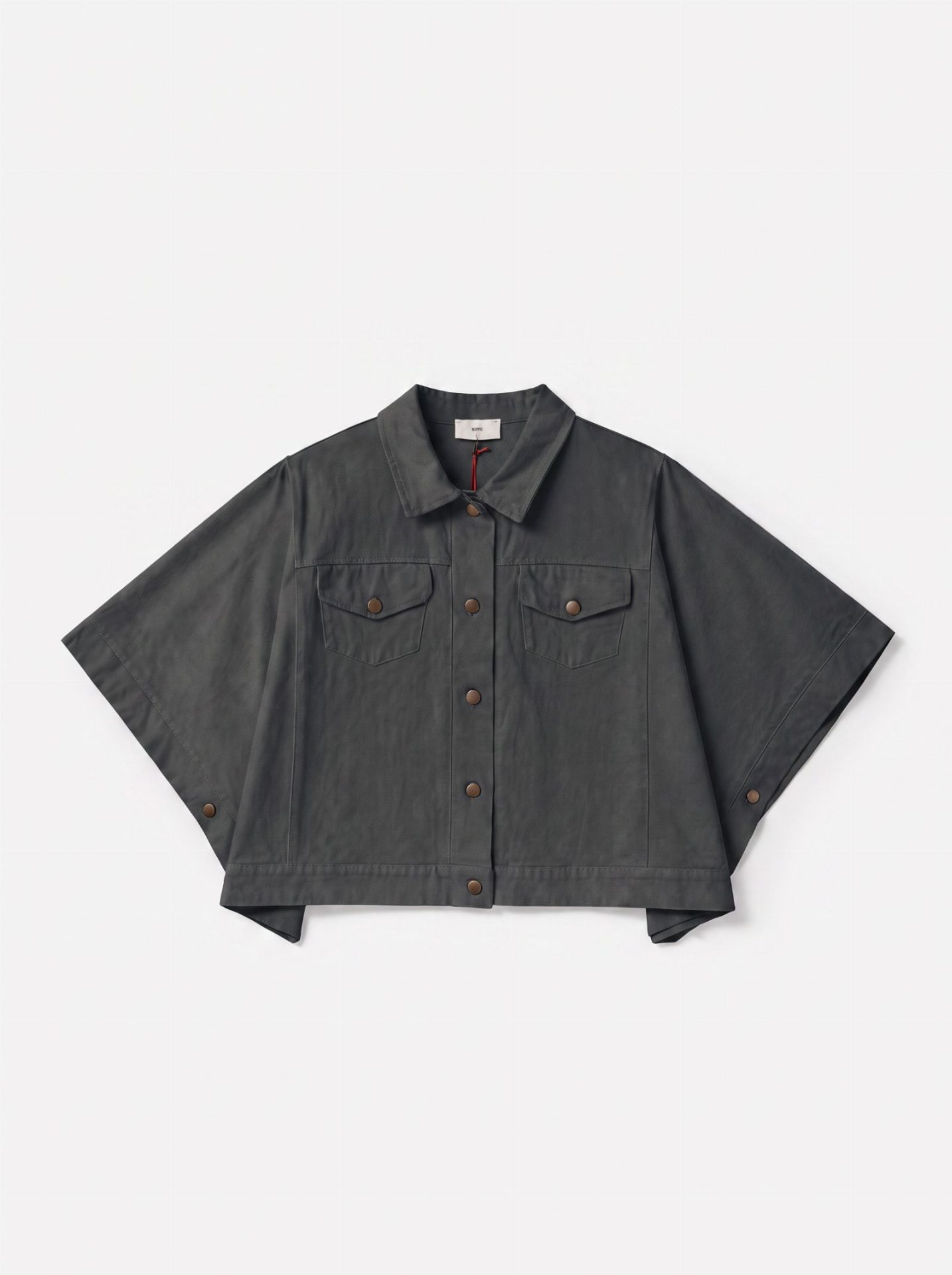 Veste courte manches cape - Smoke