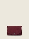 Porte-monnaie en cuir de vachette suédé Aubergine Velours - LeGustave