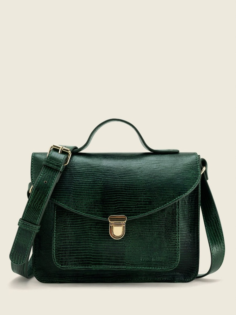 Mademoiselle George 1960 Malachite - sac à main en cuir vert pour femme