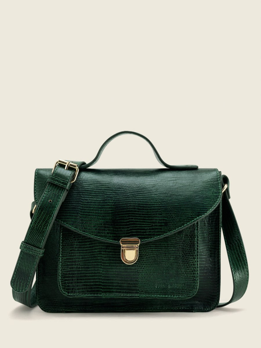 Mademoiselle George 1960 Malachite - sac à main en cuir vert pour femme