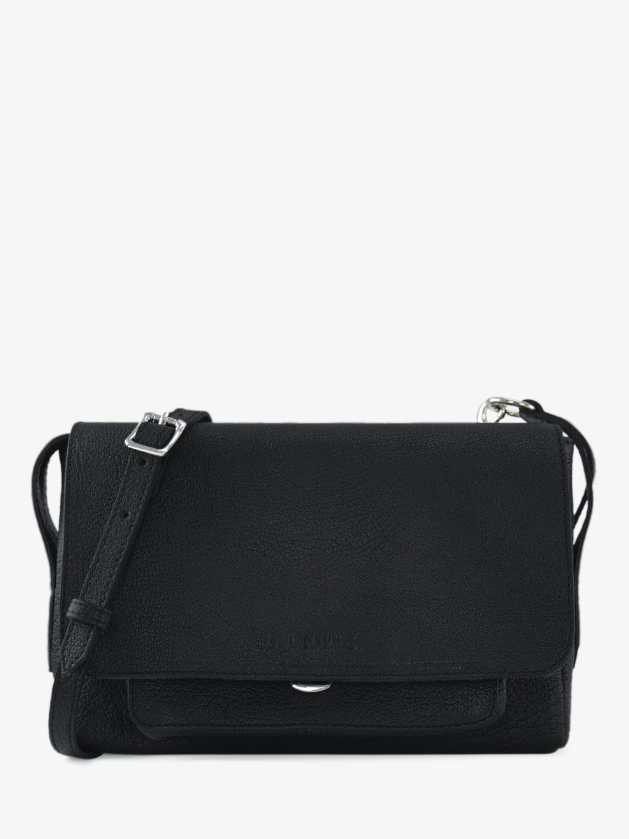 Diane S Noir - sac bandoulière cuir noir femme