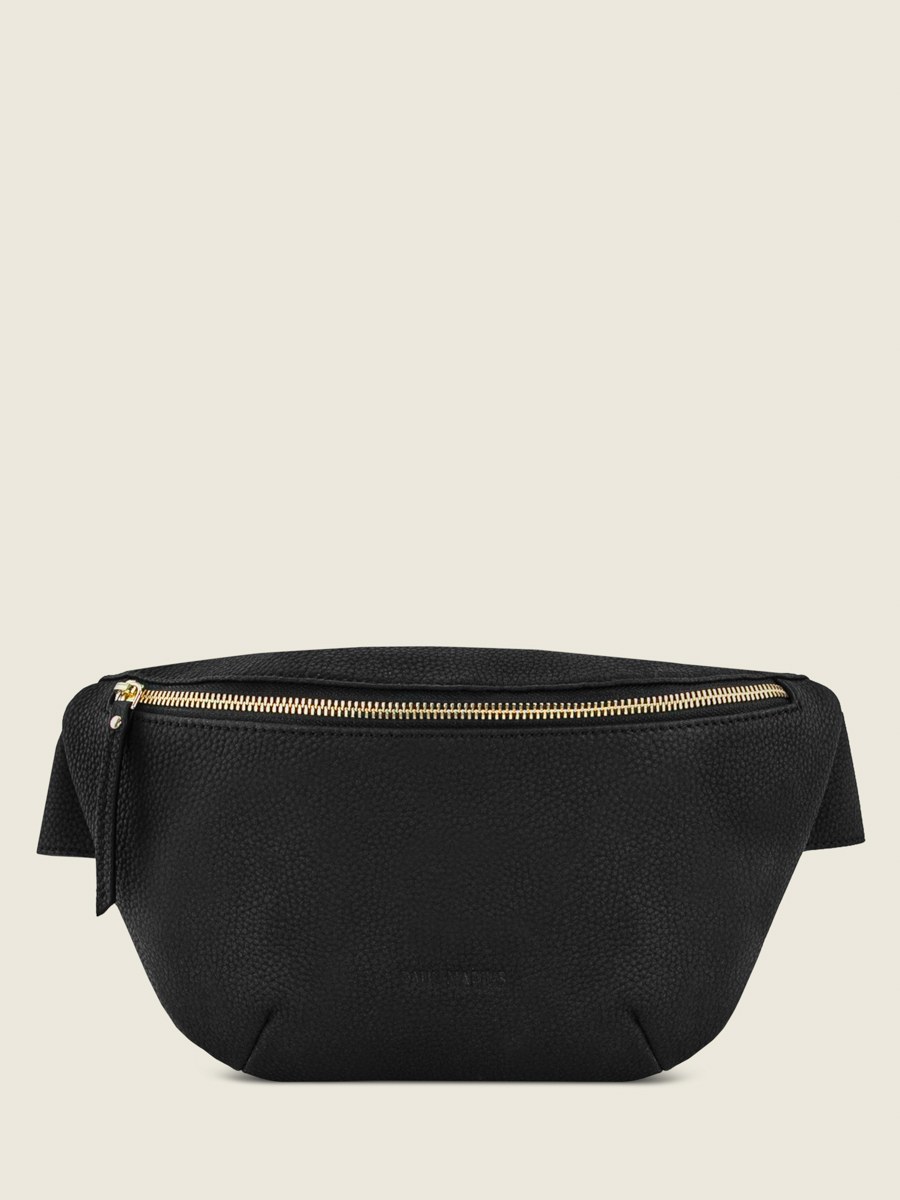 LaBanane Noir Charbon - sac banane en cuir noir