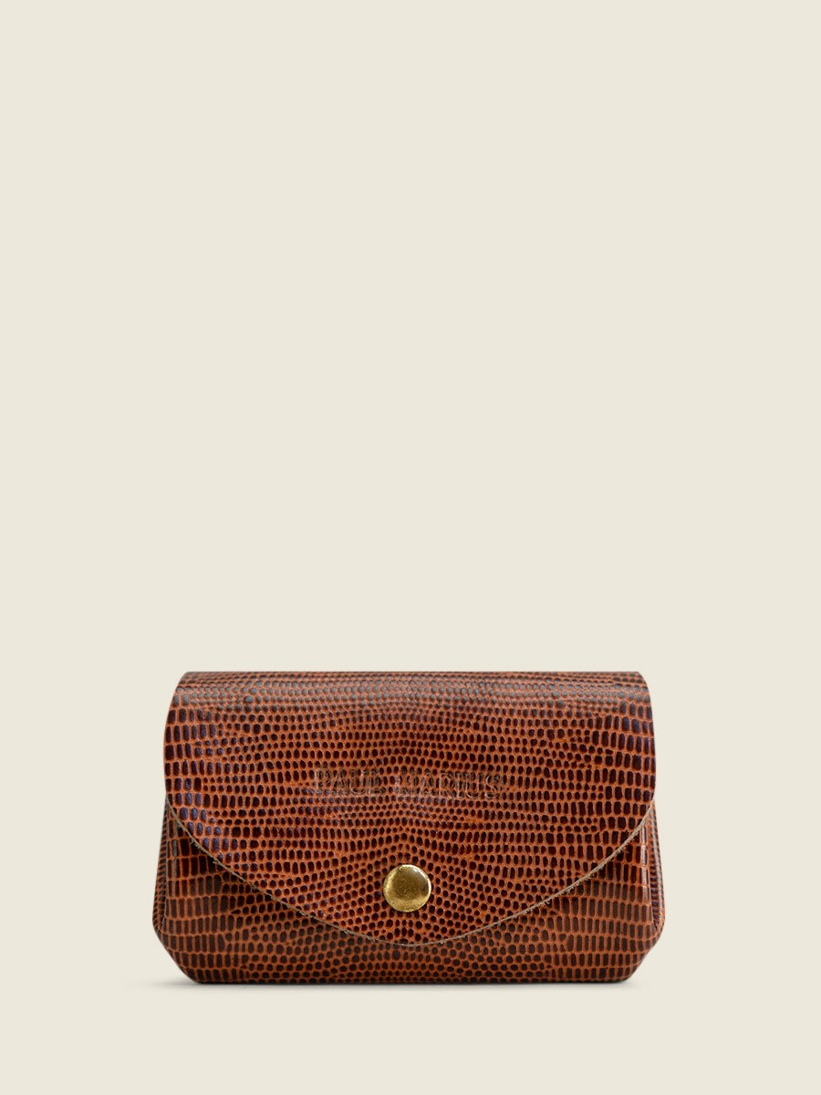 LeGustave 1960 Ambre - porte-monnaie en cuir marron pour femme