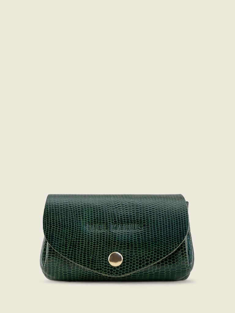 LeGustave 1960 Malachite - porte-monnaie en cuir vert pour femme