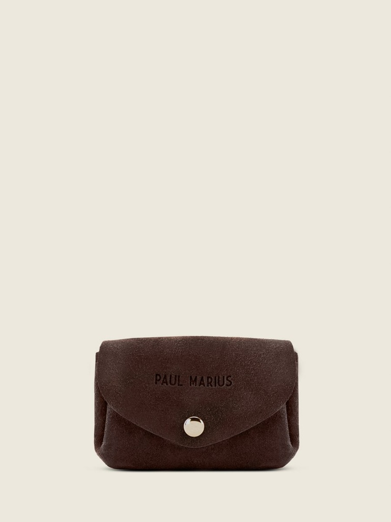 LeGustave Chocolat - porte-monnaie en cuir marron
