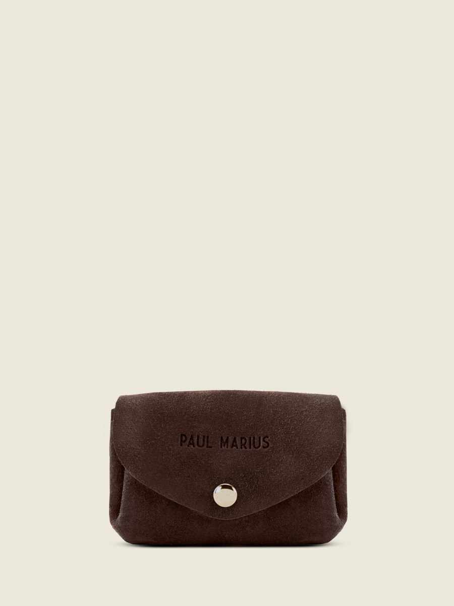 LeGustave Chocolat - porte-monnaie en cuir marron
