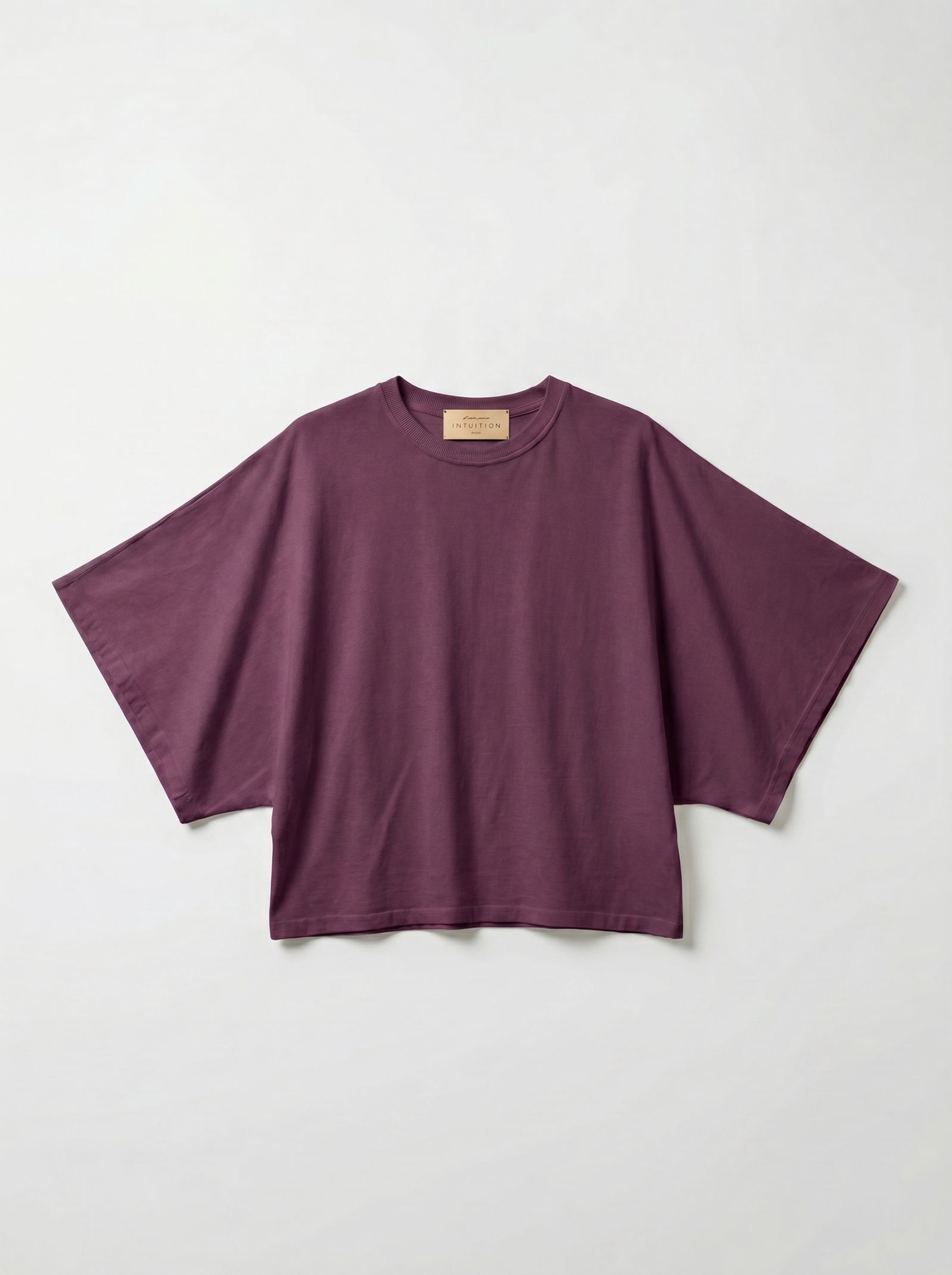 T-shirt en coton manches drapées - Acai