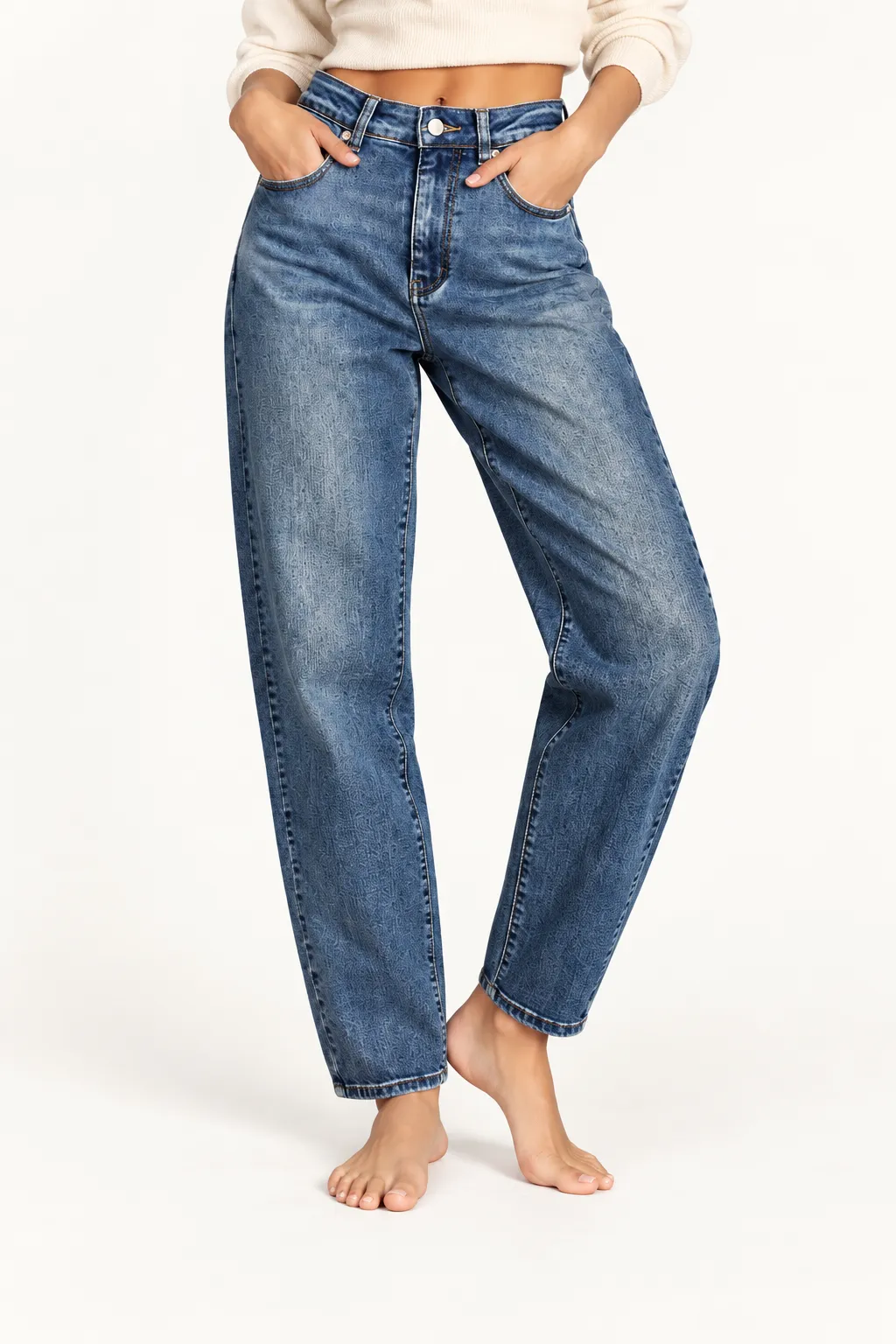 Jeans mom fit - Blair - Bleu moyen