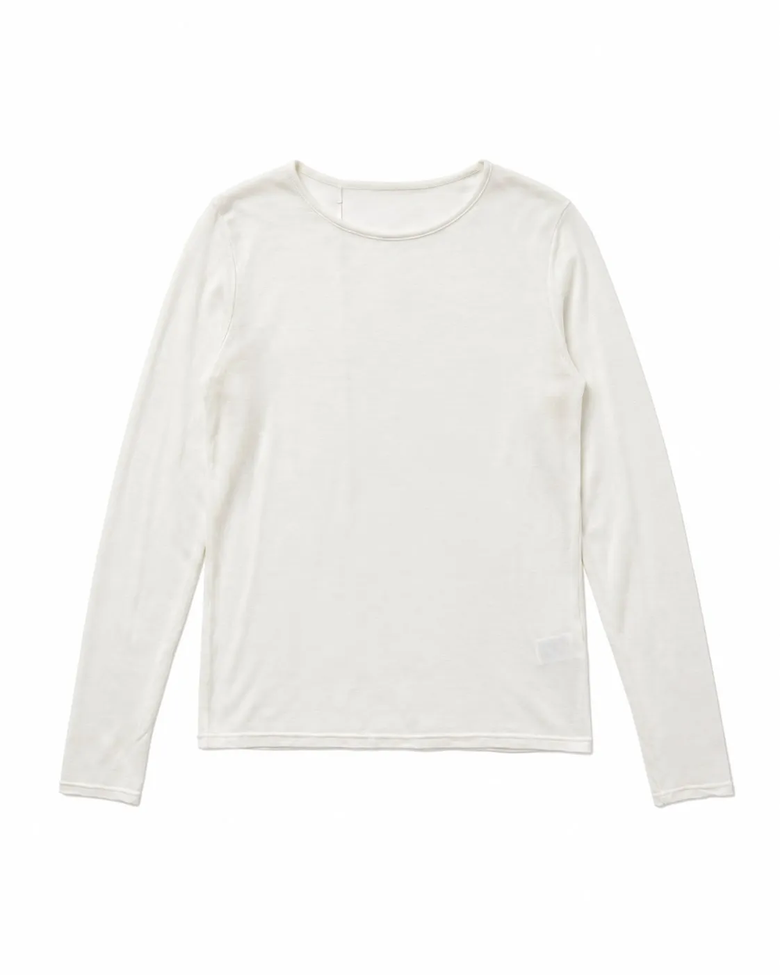 Blouse seconde peau manches longues fin en modal - Crème