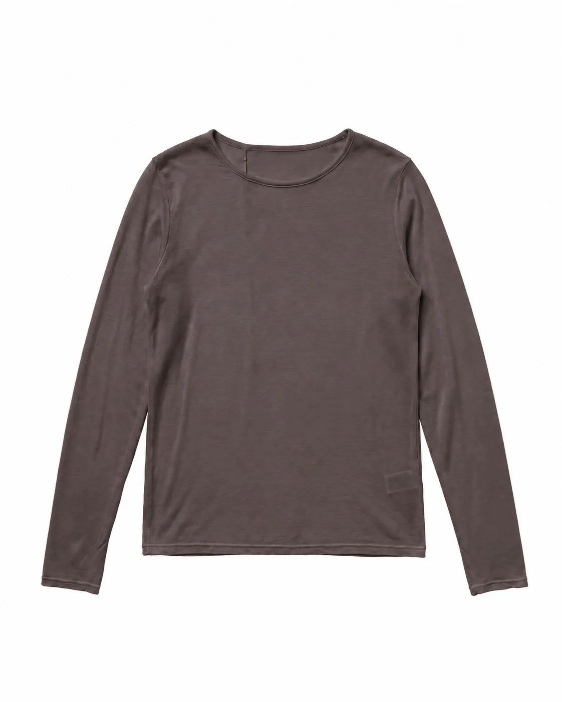 Blouse seconde peau manches longues fin en modal - Taupe