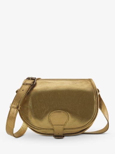 Sac bandoulière Paul Marius LeBohémien en cuir métallisé bronze