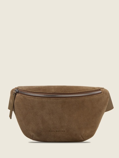 Sac banane Paul Marius LaBanane en cuir suédé vert kaki