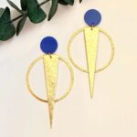 Boucles d'oreilles NAO - Laiton et acétate - BOAC 748