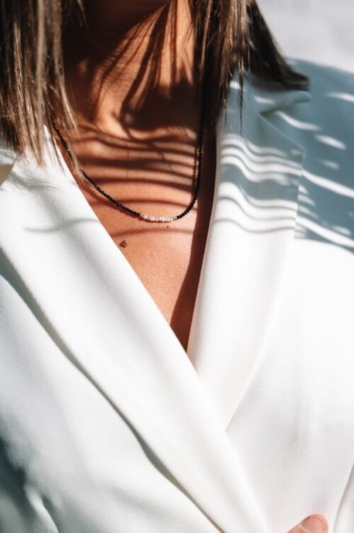 Collier de perles en pierres - Le monde est stone - MANI - Onyx