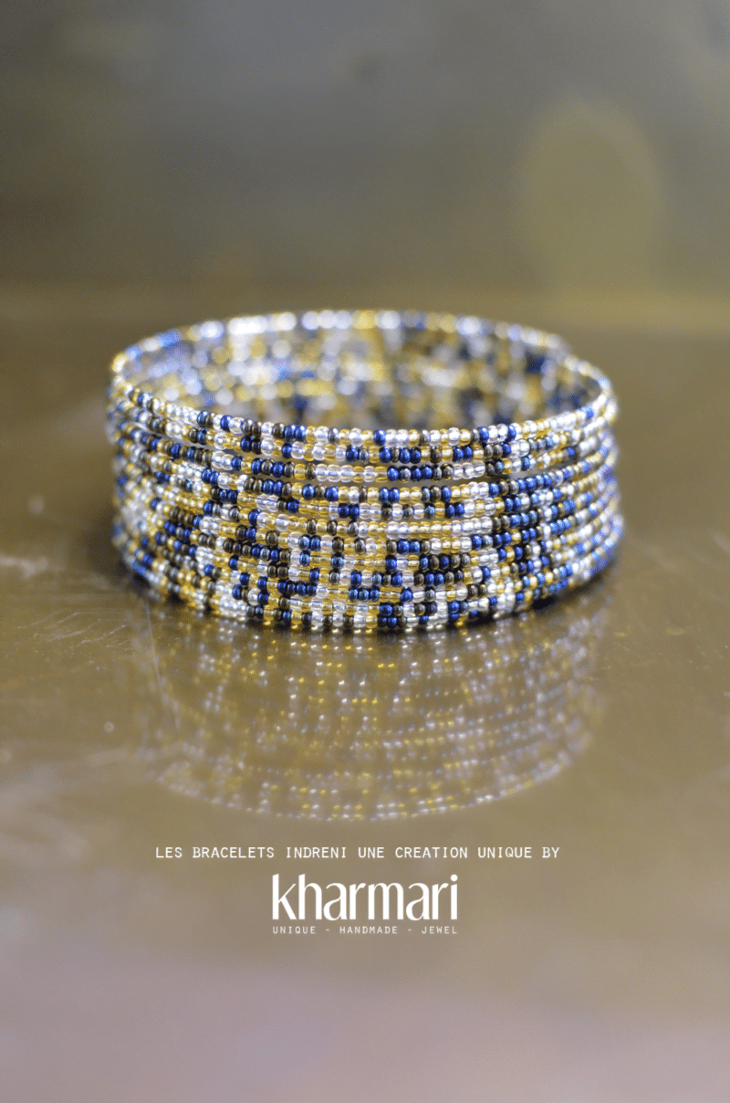 Bracelet spirale en perles de verre Kharmari INDRENI© 032 Kharmari 14427 2
