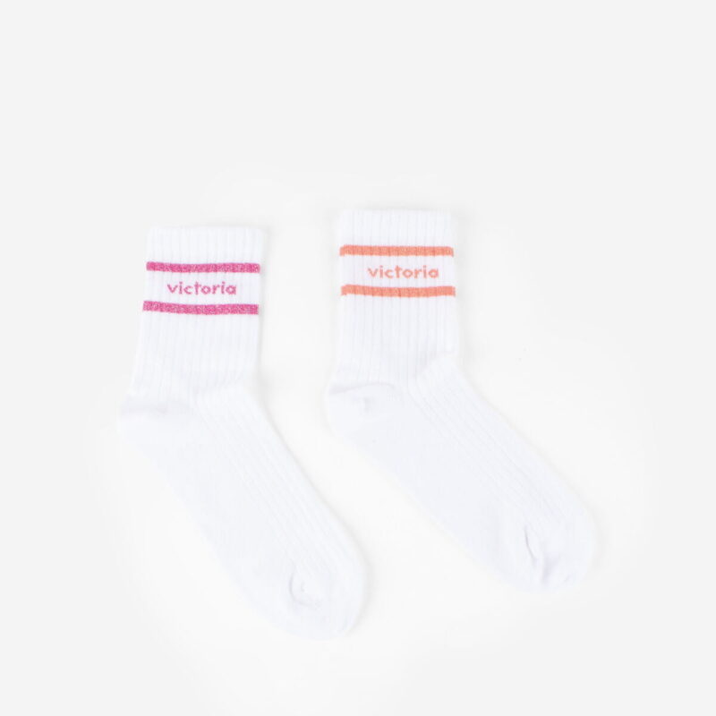 chaussettes-blanches-lurex-victoria-fuschia-et-orange_02 chaussettes blanches lurex victoria fuschia et orange 02
