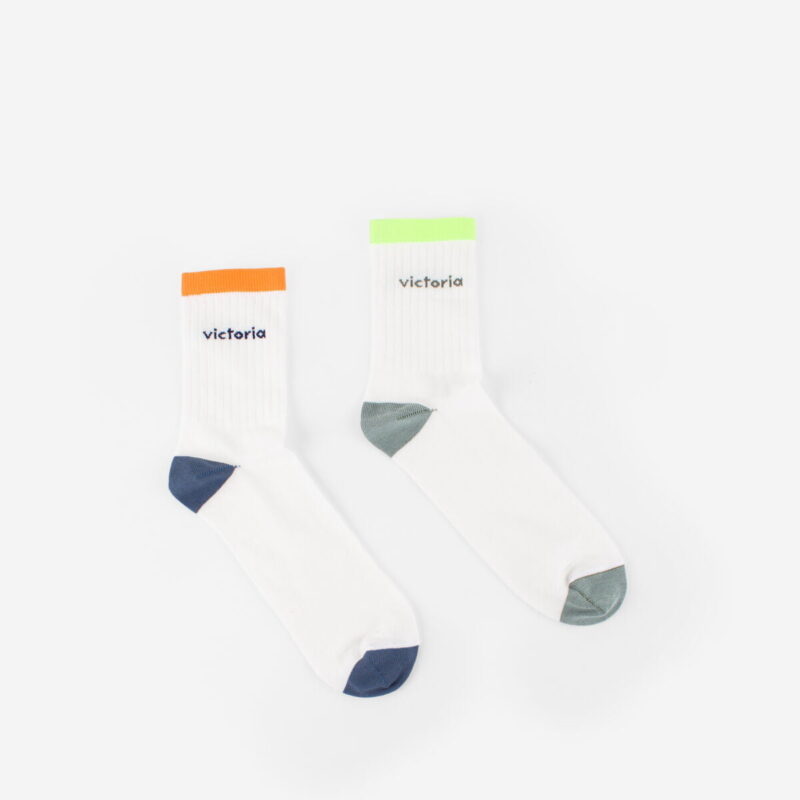 chaussettes victoria bord couleur orange et jaune 02