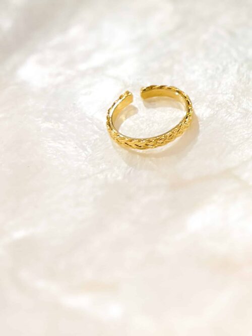 Bague ajustable plaqué or - By Sidonie - Line