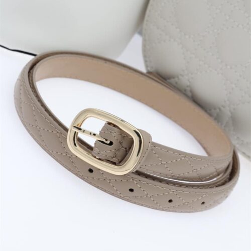 Ceinture texturé avec boucle doré - Maelle - Champagne