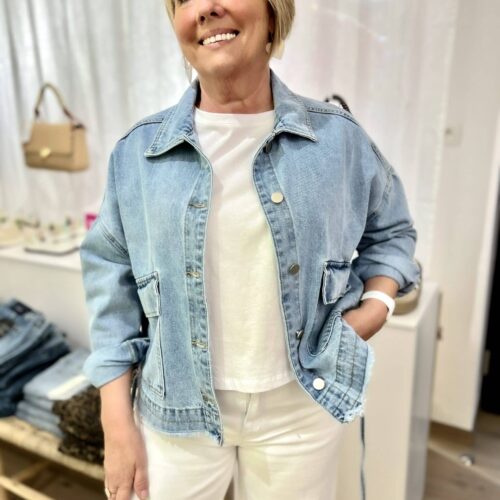 Veste en jeans oversized - Zoé - bleu jeans