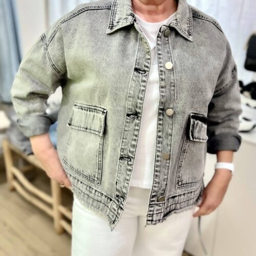 Veste en jeans oversized - Zoé - gris