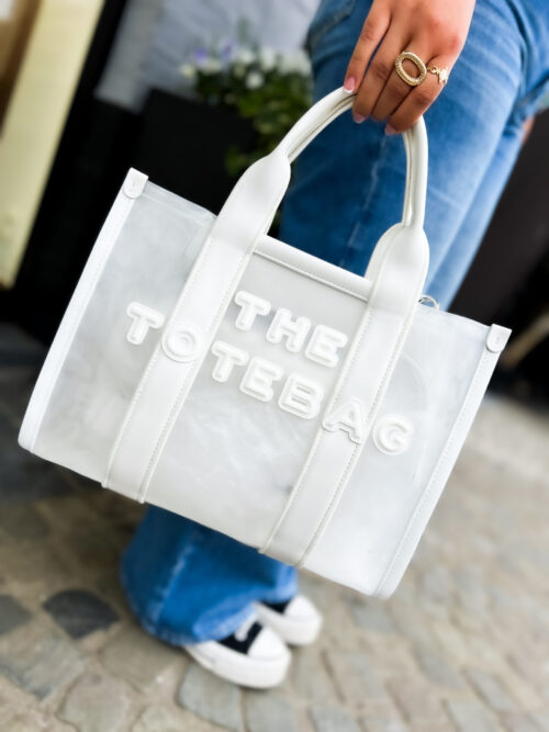 Sac cabas bi-matière - The Tote Bag - blanc