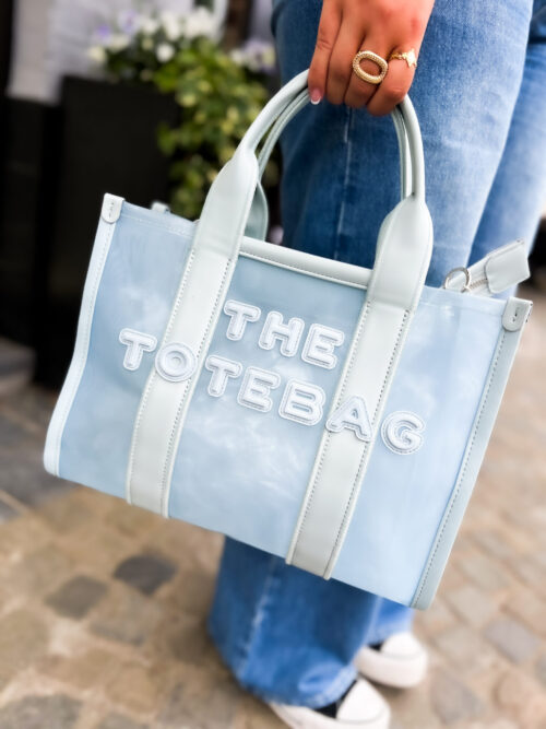 Sac cabas bi-matière - The Tote Bag - bleu ciel