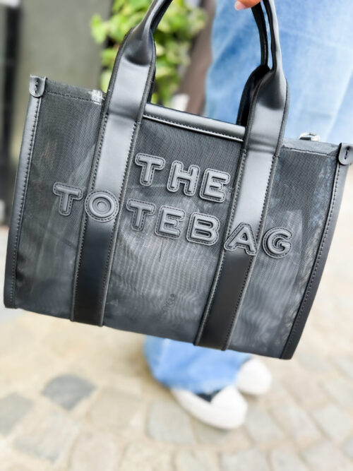 Sac cabas bi-matière - The Tote Bag - noir