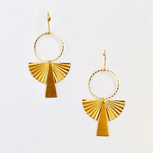 Boucles d’oreilles laiton - NAO - BOL849