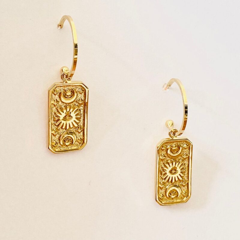 Boucles doreilles plaque or NAO BB376 NAO 17526 2