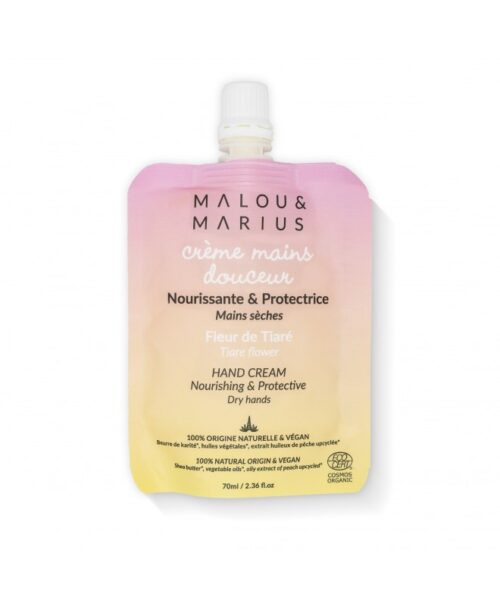 Crème mains nourrissante et protectrice - Malou & Marius - senteur fleur de tiare