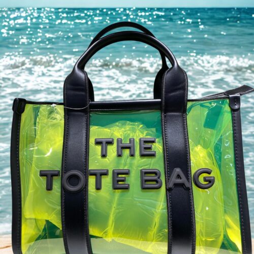 Sac cabas bi-matière vinyle - The Tote Bag - jaune