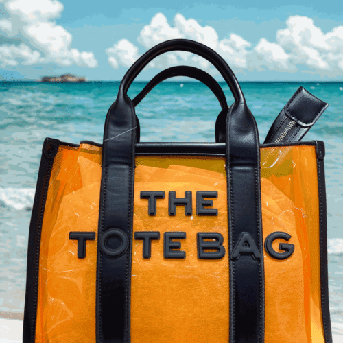 Sac cabas bi-matière vinyle - The Tote Bag - orange