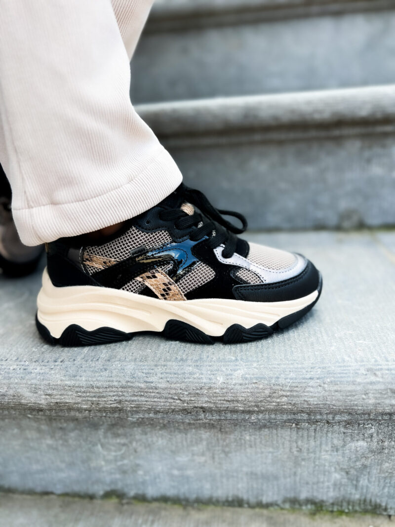 basket basse pour enfant poelman gigi noir beige print animal 04 scaled