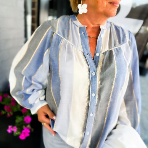Chemise fluide - Dorine - dégradé pastel bleu