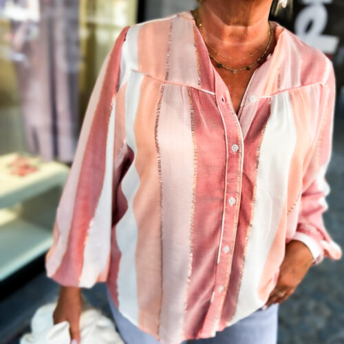 Chemise fluide - Dorine - dégradé pastel rose