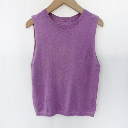Haut fines mailles uni brillant - Brani - violet